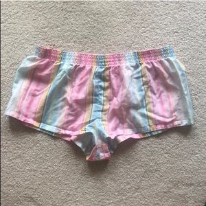 Victoria’s Secret Pink pastel stripe shorts medium